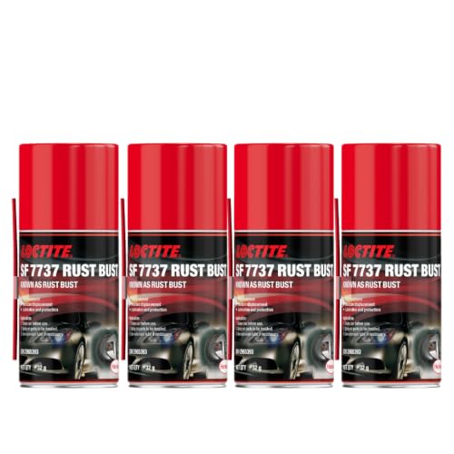 LOCTITE SF 7737 Rust Preventative Spray 32g (Pack of 4) | Semi-Drying Oil Type Spray | Cleans, Lubricates & Prevents Rusts | Loosens Rust-Seized Parts | For Nuts, Bolts, Hinges & Joints