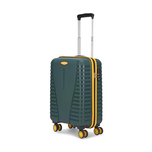 Aristocrat Cabin Airpro Plus 55 Cm(Small) 8 Wheel Spinners Trolley Bags for Travel Hard Case Luggage, Lightweight Bag with TSA Lock & Anti-Theft Zipper(Green),Small