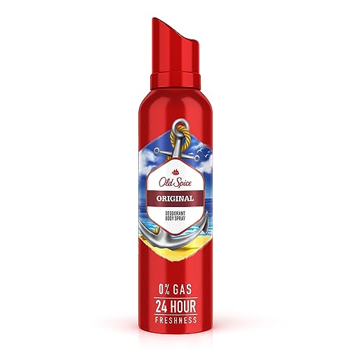 Old Spice Original No Gas 24 hour Long Lasting Freshness Deodorant Perfume Body Spray For Men, 140ml