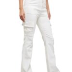 Miss Chase Women’s Wide Leg High/Mid Rise Regular Length Jeans (Plus (MCSS24DEN79-02-333-26, Pearl White, 26)