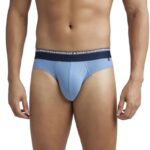 Jockey US59 Men Super Combed Cotton Elastane Stretch Solid Brief with Ultrasoft Waistband_(Pack of 2)_Blue Heaven_L