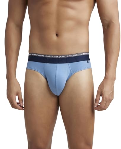 Jockey US59 Men Super Combed Cotton Elastane Stretch Solid Brief with Ultrasoft Waistband_(Pack of 2)_Blue Heaven_L