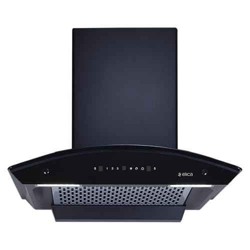 Elica 60cm 1600 m3/hr Filterless Autoclean Kitchen Chimney with 15 Years Warranty | Made In India | WDFL PLUS HAC LTW 60 MS NERO | Black