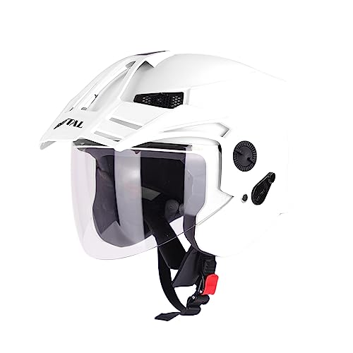 Steelbird SBH-23 Brutal ISI Certified Open Face Helmet Men and Women with Skull Cap