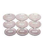 Coconut Stainless Steel – Ciba Lid Set | Heavy Gauge Lid Set of 9 Pcs. | Set Contains 3 Pcs Each of 12Cms, 13.5Cms & 15Cms Size Lids For Utensils | Must Have Kitchen Essentials