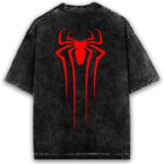 DIGI DRAPE Superhero, Washed Men Round Neck Black T-Shirt