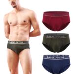 Lux Nitro Men’s Brief | 100% Combed Cotton | Super Soft Outer Waistband | Breathable & Everyday Comfort Pack of 4 Assorted