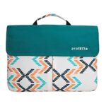 Protecta Charlie 13.3 Inch Stylish Laptop Bag for Women & Men, Ideal as Office Hand Bag or as Sling Bag Soft Velvety Interiors & Water Repellent Outer Fabric – (Colourful Arrows Print)