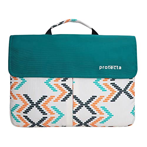 Protecta Charlie 13.3 Inch Stylish Laptop Bag for Women & Men, Ideal as Office Hand Bag or as Sling Bag Soft Velvety Interiors & Water Repellent Outer Fabric – (Colourful Arrows Print)