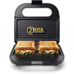 iBELL SM440 Sandwich Maker, Grill & Toast, Electric, Nonstick, 850 Watt Grill Sandwich Maker(Black)