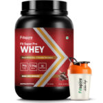 Fitspire Fit Super Pro Whey Protein with Shaker | 36g Protein per 100g Serving Whey Protein(907 g, Double Chocolate)