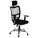 FABASIAN Ergonomic High Back Mesh Office Chair with Adjustable Headrest & Lumbar Support, Executive Computer Desk Chair with Armrests, Swivel Rolling Chair for Home Office