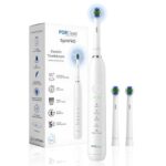 PORClean SpinPRO Electric Toothbrush for Adults – 53° Oscillating Rotary Cleaning, 5 Modes, 5600–8500 RPM, 2-Min Smart Timer, DuPont Tynex Bristles, 30-Day Battery, IPX7 Waterproof, Rechargeable brush