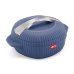 MILTON Oyster 1500 PU Insulated Inner Stainless Steel Casserole, 1275 ml, Royal Blue, BPA Free, Food Grade, Hot and Cold, Easy to Carry, Easy to Store, Chapati, Roti, Curd Maker