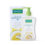 EQUALSTWO by Zydus Anti Stretch Mark Oil, 200ml, 100% Natural Stretch Marks Oil for Pregnancy, Enriched with Flex Seeds & Oat Oil to Lighten Scars, Dermatologically Tested, No Paraben No Sulphate (Pack of 1)
