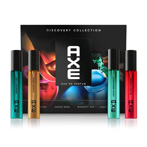 Axe Perfume Gift Set for Men | 4 Premium Fragrances | 12Hr Long Lasting | AXE EDP Mini Set 4x15ml | Premium fragrance gifting