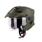 Steelbird SBH-23 Brutal ISI Certified Open Face Helmet Men and Women with Skull Cap