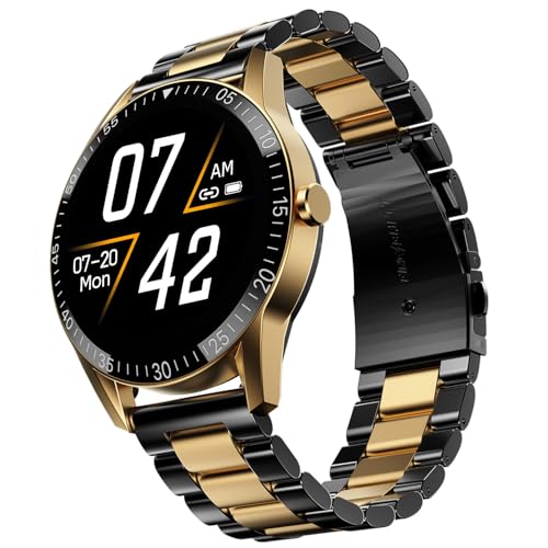 Fire-Boltt Talk Ultra 1.39″ Round Display Stainless Steel Luxury Smart Watch, Bluetooth Calling & 360 Health Monitoring, 123 Sports Modes, Inbuilt Voice Assistant (Black Dual)