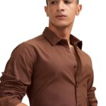 Highlander Men’s Slim Fit Formal Shirt | Solid Formal Shirt for Men | Comfortable Fabric | Stylish Design for Everyday Use & Office Wear