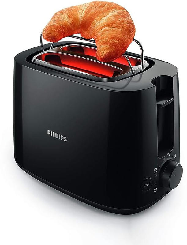 PHILIPS by Philips HD2583/90 600 W Pop Up Toaster(Black)
