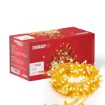 EVEREADY UTSAV, 33 FEET, 46 Big 8 mm LED Pixel Lights, BIS Approved, Ultra Bright Home Decoration Ladi String Lights for Ganpati, Diwali, Christmas, Festivals, Warm White, Pack of 1