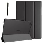 ProElite Cover for Samsung Galaxy Tab A9 Plus 11 inch Case Cover, Smart Flip Case Cover for Samsung Galaxy Tab A9+ 11 inch Translucent Back with Stylus Pen, Black
