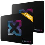 Sounce Ergonomic Mouse Pad, Non-Slip, Anti-Skid, Waterproof, Splash-Proof Precision Tracking, Durable, Suitable for Gaming, Computer, Laptop, Home & Office (9.8 X 8.2 Inch Black)(Pack of 2)