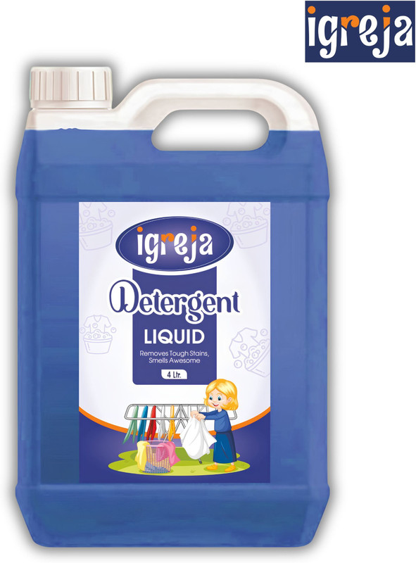 IGREJA Laundry Detergent Liquid Machine & Bucket Wash Aqua Liquid Detergent(4 L)