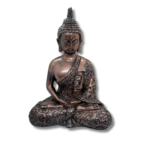 Popsee 7 Inch Meditating Buddha Idol Statue for Home Temple, Living Room, Office Desk| Peaceful Sitting Buddha Figurine for Meditation, Positive Energy| Symbol of Peace, Wisdom and Harmony Ideal Gift