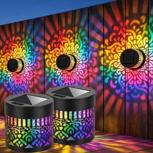 KROVIX Solar Mandala Light Outdoor Wall Decor