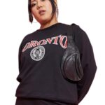 Sassafras Curve Women Black Toronto Fleece Sweatshirt 4XL