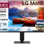 LG24U411A-BN Smartchoice 60 cm (24-inch) Full HD (1920 x 1080) IPS Monitor, 3-Side Virtually Borderless, 1ms MBR, 120Hz, sRGB 99%(Typ.), HDR10, Reader Mode, Flicker Safe, VGA, HDMI, Slim Stand, Black