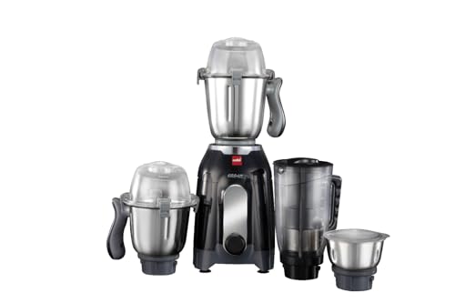 CELLO Discovery Pro Juicer Mixer Grinder For Kitchen 1000 Watts Black | 3 Steel Jar with 1 Juicer Jar Powerful Copper Motor, 3 Speed Settings | Ideal for Blending Juicing Grinding | 5 Years Warranty