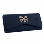 ALSU Women’s Peacock Blue Vegan Leather Hand Clutch Wallet Purse | 4 Card Pocket (gdu-015peablu)