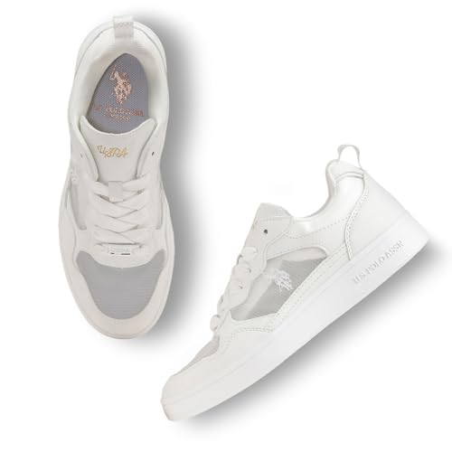 U.S. Polo Assn. Women Zira Round Toe Mesh Sneakers with Comfort Insole