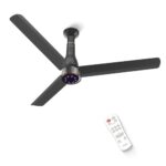Polycab Wizzy Prime 1200mm BLDC Ceiling Fan with remote |BEE 5 Star Rated, Higher Air Delivery|LED Indicator,Reverse,Boost,Sleep and Breeze Mode |3 Years Warranty【Matt Black】