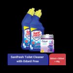 Sani Fresh Advanced Disinfectant Toilet Cleaner with Free Odonil 48g Liquid Toilet Cleaner(2 x 0.5 L)