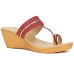 Bata Women Lille TR Heels, Red, UK 4, (7715598)
