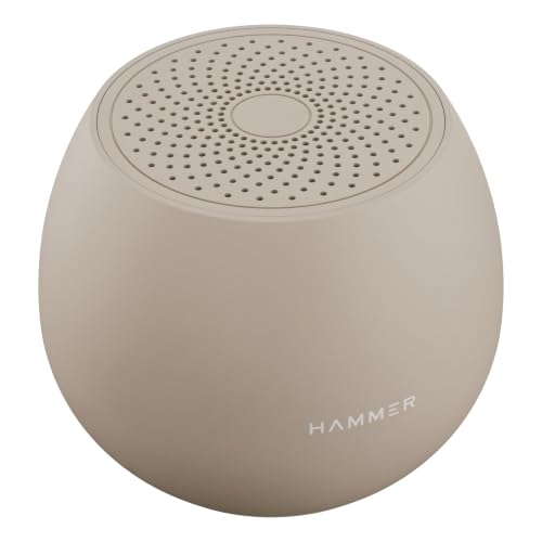 HAMMER Drop X1 5W Bluetooth Speaker with Twin Pairing, Bluetooth v6.0, 32 Hours Playtime, 52mm Drivers (Beige)