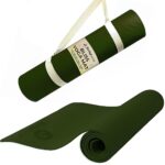 Bodyband Yoga Mat for Women and Men 4mm with Carry Strap EVA Material Extra Thick Exercise Mat for Workout Yoga Fitness Pilates and Meditation, Anti Tear Anti Slip For Home & Gym Use – Army Green