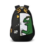 Gear Giant Monster Backpack 15″/20L Small Water Resistant School Bag/Casual Backpack/Daypack/Kids Bag for Boys/Girls (Black-Yellow)