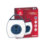 Havells Cosmo Pro 3+1 Reel| Extension Board – 5 Mtr ISI Marked Cable|3 Pin & 2×2 Pins Universal Sockets with Master Switch| LED Indicator| 6A, 240 Volts| Ultra-Smooth Rotation