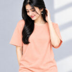 ZENTIK Solid Women Round Neck Orange T-Shirt