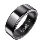 boAt SmartRing Active Plus, Auto HR, Sleep, SpO2, Stress & Skin Temperature Monitor, Stainless-Steel Build, 5 ATM, Weighs Only 5 gm, Portable Charging Case, smart Ring for Men (11, Midnight Black)
