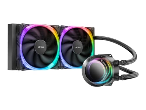 Antec Vortex 240mm ARGB All in One Liquid CPU Cooler with Aluminum Radiator and Latest Intel/AMD Socket Support