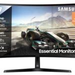 Samsung 27″ (68.5cm) 100Hz Curved Monitor|1800R Curved Screen|100Hz|4ms|SRGB 95%|Ports-HDMI,D-Sub,Headphone|Game Mode|EyeSaver Mode|16.7M Color Support|Flicker Free|Off Timer Plus|LS27D368GAWXXL|Black