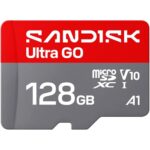SANDISK 128GB Ultra Go microSD Card UHS-I, Up to 190MB/s, Full HD Video, Memory Card for Android Smartphones, Tablets, 10-Year Warranty