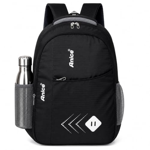ANICE 15L Laptop Backpack for Men & Women School Bag Travel & College Bag School Bag for Boys Girls Man Woman | Laptop Bagpack (Black)