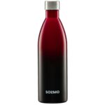 Amazon Brand – Solimo 1000ml Stainless Steel Vacuum Insulated Bottle | Double-Wall Insulation, Leak-Proof, 24 Hours Hot and Cold | for Work, Home, Commute and Travel | Red & Black