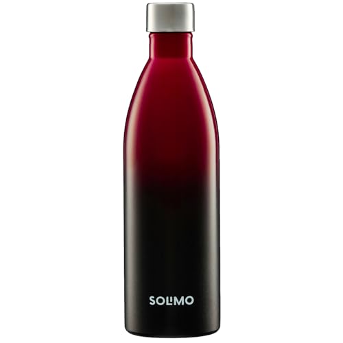Amazon Brand – Solimo 1000ml Stainless Steel Vacuum Insulated Bottle | Double-Wall Insulation, Leak-Proof, 24 Hours Hot and Cold | for Work, Home, Commute and Travel | Red & Black